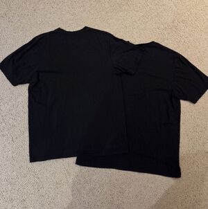 2 Fruit Of The Loom, Size Medium, Basic Black Tees.